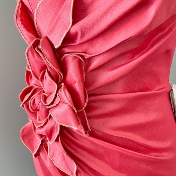 Jessica McClintok Coral Dress Sz 8 - Picture 3 of 8